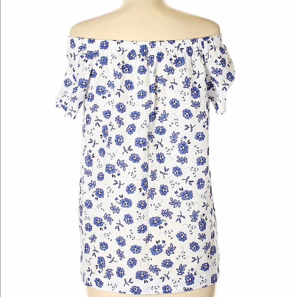 Banana Republic Off the Shoulder Floral Blouse